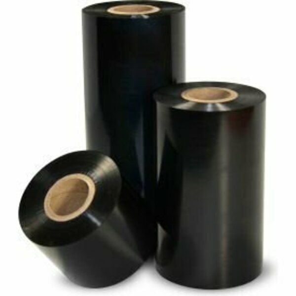 Blue Star Zebra 2100 Wax Ribbons, 4-1/8inW x 1476'L, 1in Core, Black, 12 Rolls/Case 02100BK10645